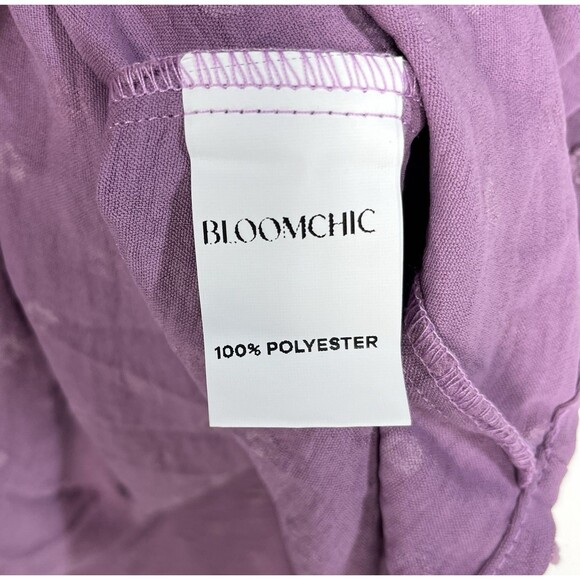 BloomChic Dressy Top Size 18/20 Lilac Polka Dot Petal Sleeve Blouse Flowy Tunic - Picture 5 of 7